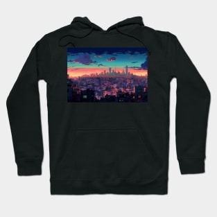 Anime Tel Aviv Reimagined An Animated Interpretation of the Skyline Hoodie